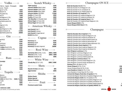 Letter bottles shoko vip champagne vodka gin rum